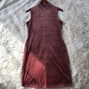 Blush Noir Crushed Velvet Dress